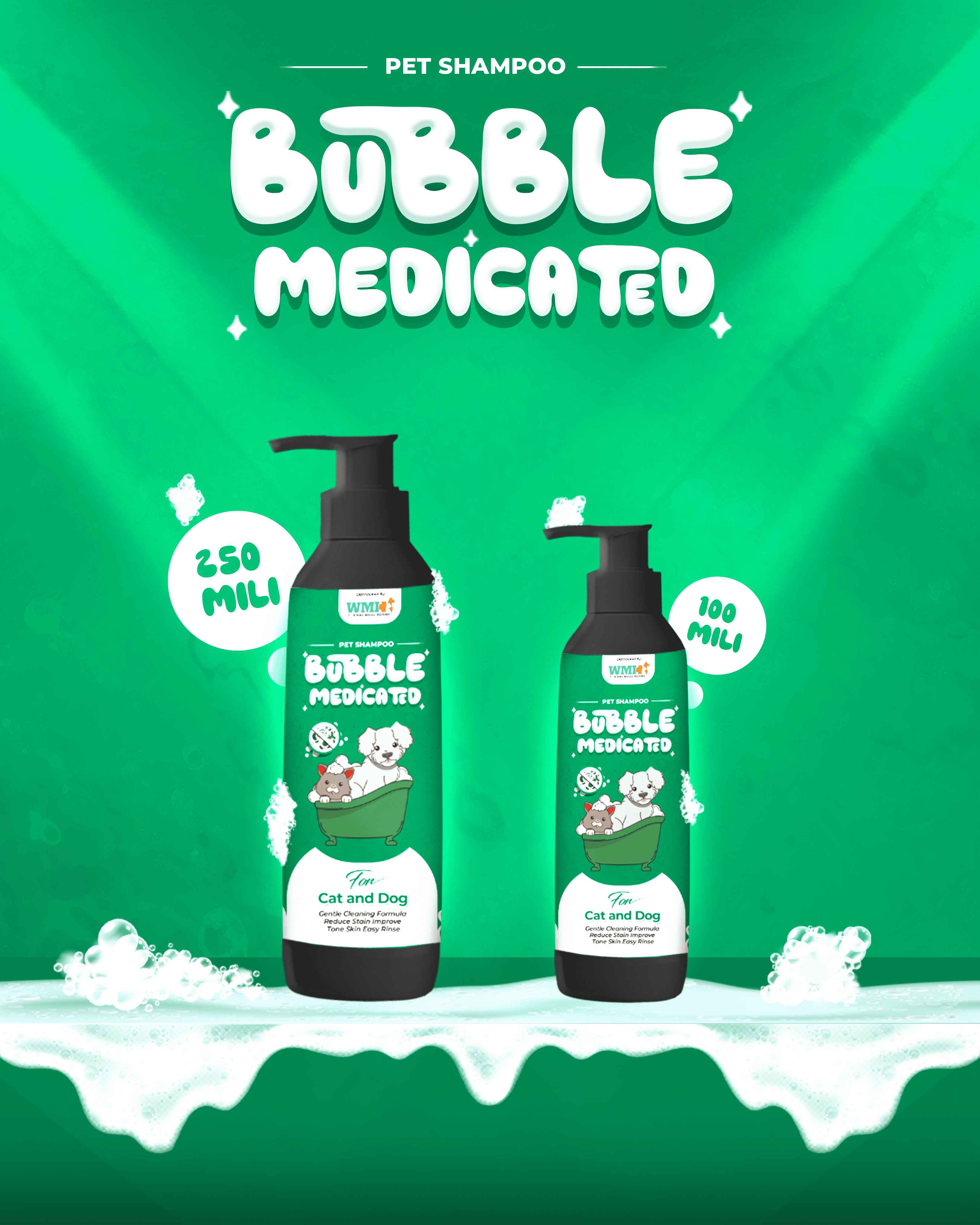 Pet Shampoo Bubble Medicated